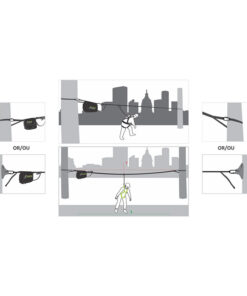 Kratos Safety – Anwendungsdarstellung: ECO LINE - Horizontale temporäre Seilsicherung für 2 Verwender