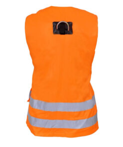 Kratos Safety – REFLEX 2 – orangefarbene Warnweste, Rückansicht
