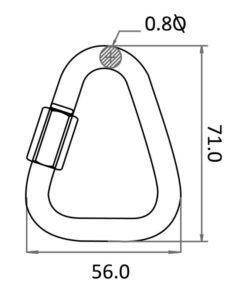 Kratos Safety – Maßzeichnung: Delta Maillon Rapide
