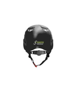 Kratos Safety – FOX – schwarzer Schutzhelm, Rückansicht