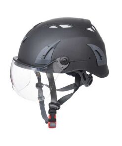 Kratos Safety – Klares Visier an einem Schutzhelm, Montagebeispiel