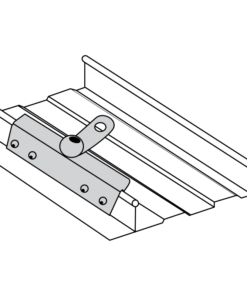 Kratos Safety – Anwendungsdarstellung: WAVY 2 - Anschlagpunkt aus Aluminium für Stehfalzdeckungen