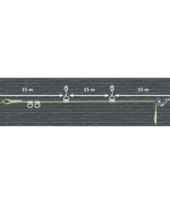Kratos Safety – Weitere Ansicht: CROSS LINE 2 - Horizontale temporäre Seilsicherung über 45 m für 1–4 Personen mit 4 Seilgleitern