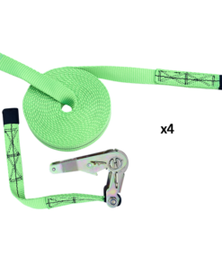 Kratos Safety – Grünes Zurrband mit Ratsche zur Sicherung eines QuadPods