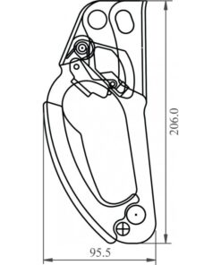 Kratos Safety – Maßzeichnung: Steigklemme