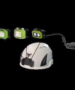 Anwendungsdarstellung: Klebebefestigung zur Anbringung von Stirnlampen NEWTON 2/3/4 am Helm