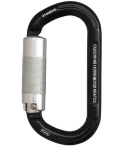 Kratos Safety – Aluminiumkarabiner mit Automatikverschluss Vierteldrehung