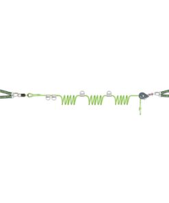 Kratos Safety – CROSS LINE 2 - Horizontale temporäre Seilsicherung über 45 m für 1–4 Personen mit 4 Seilgleitern