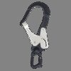 KARABINERHAKEN AUS ALUMINIUM, TYP KEYLOCK MIT DREHWIRBEL