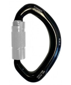 Kratos Safety – LUNA Aluminiumkarabiner multidirektional selbstschließend Vierteldrehung, Öffnung 20 mm, Typ Keylock