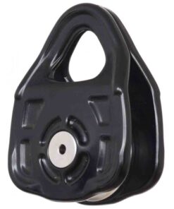 Kratos Safety ROLS – schwarze Seilrolle mit beweglichen Seitenplatten