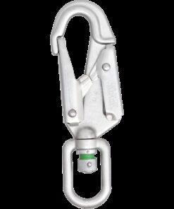 Kratos Safety – Stahlkarabiner mit doppelt wirkendem Automatikverschluss mit Fallanzeige-Wirbel