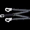 FLAMMBESTÄNDIGES FIRE FREE Y-VERBINDUNGSMITTEL MIT FALLDÄMPFER 1,5 M MIT KARABINER FA 5010117 UND FA 5020755 zwei